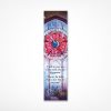 Bookmark with detail from Blood Sanctuary Part Two artwork showing a broken stained glass window of Hespera's Rose. Please see product description for quote from book.